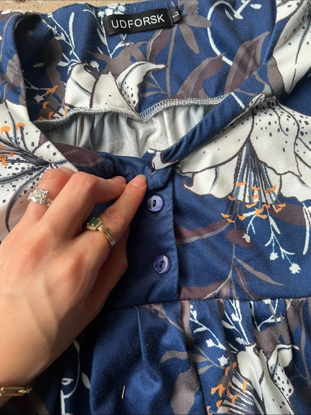Navy Floral Women’s Dress